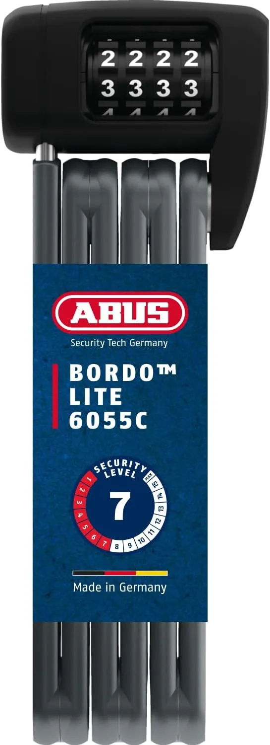 Skladací kódový zámok ABUS Bordo Lite 6055C/60 60 cm s držiakom SR