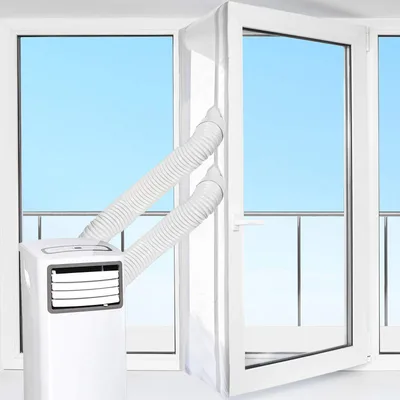 Okenné tesnenie ku klimatizácii HOOMEE 600 cm, 2 otvory na hadice