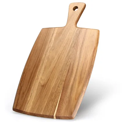 Akáciová doska na krájanie s rukoväťou 43 Ayiaren – 43 × 25 cm
