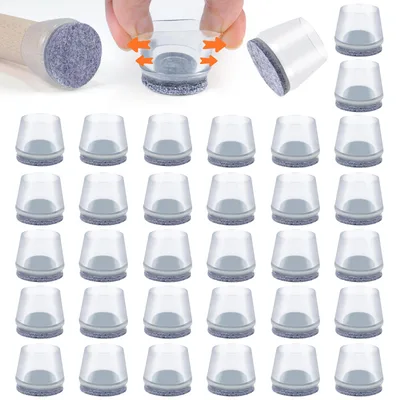 Okrúhle návleky na nohy stoličiek VABNEER 16–18 mm 16 ks