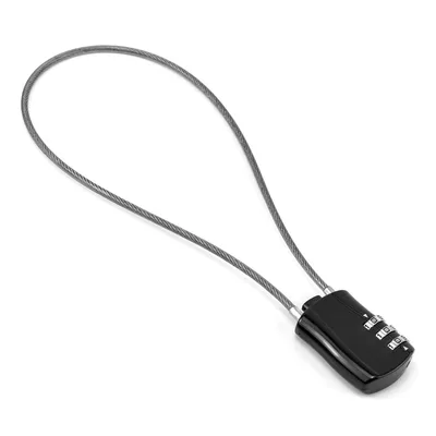 Trojmiestny lankový zámok QWORK 41 cm čierny