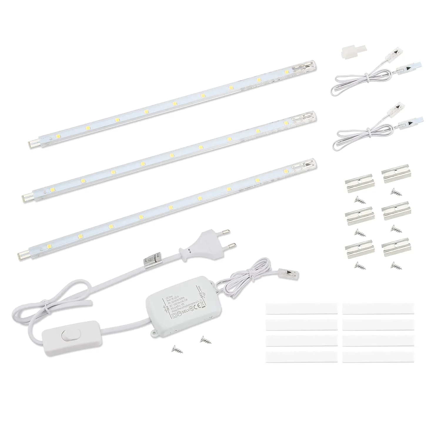 LED svietidlá pod linku DA LIGHT DAL1090 26 cm 4000 K 6 ks + zdroj