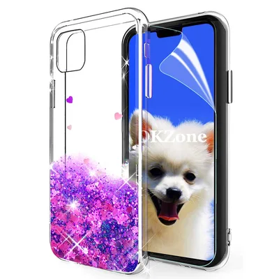 OKZone trblietavé puzdro so sklom pre iPhone 11 Pro Max 6,5 palca