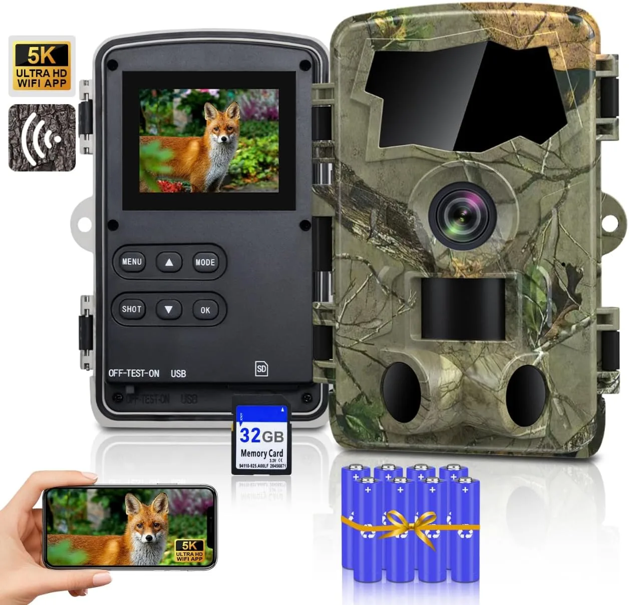 Fotopasca WiFi Lutranstra D909 5K 64 MP s 32 GB kartou