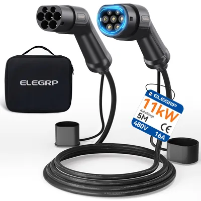 Nabíjací kábel ELEGRP Type 2–Type 2 11kW 16A 3 fázy 5m