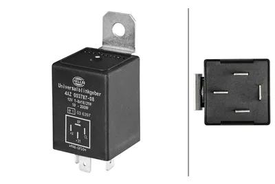Prerušovač smeroviek HELLA 4AZ003787-081, 12 V, 4 piny
