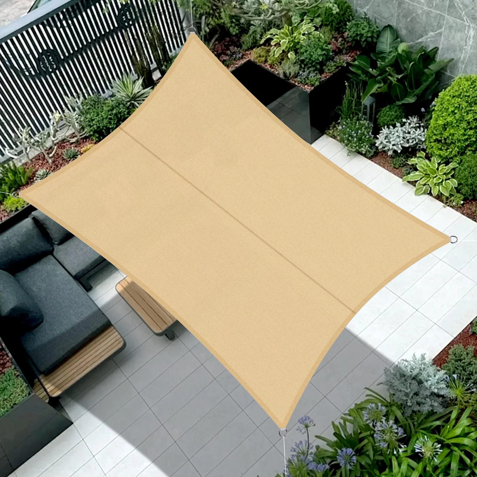 Obdĺžniková tieniaca plachta Cool Area 2,5×3 m piesková