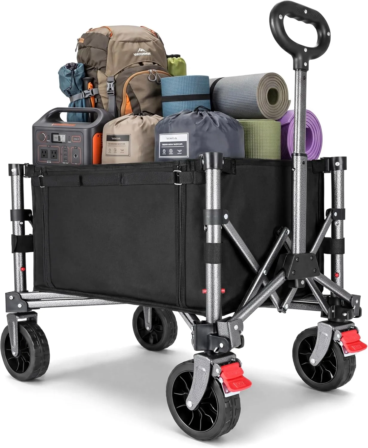 YEAUPE PRO skladací transportný vozík 70 l 80 kg s bočným otvorom