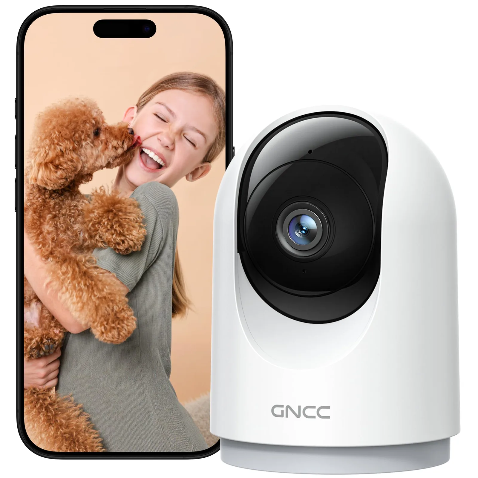 Vnútorná Wi-Fi kamera GNCC P5W 2K 2,4/5 GHz 1 ks