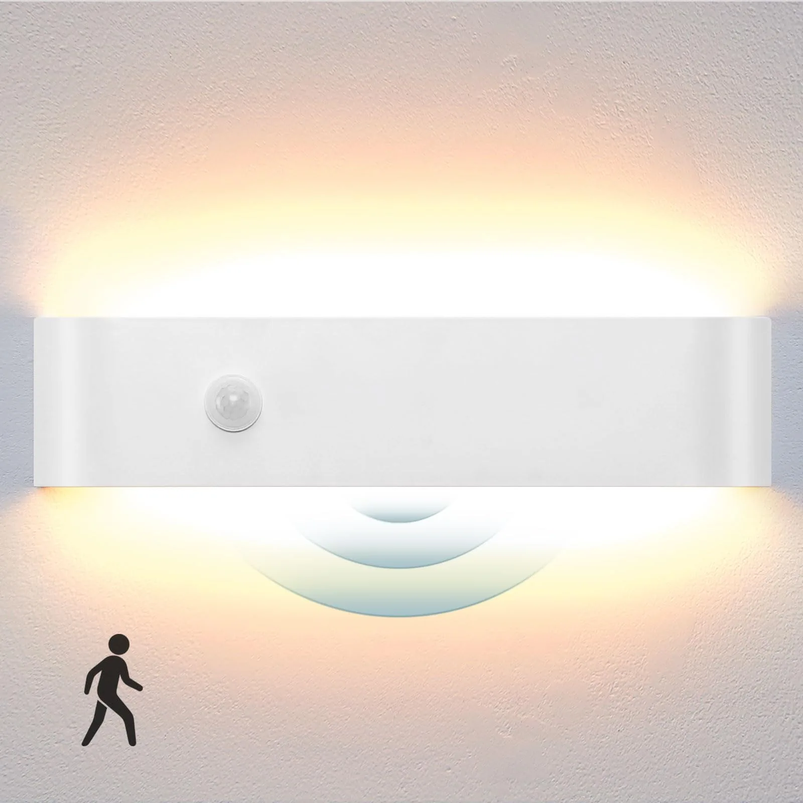 Nástenné LED svietidlo Lightsjoy 40 cm 3000 K so senzorom biele