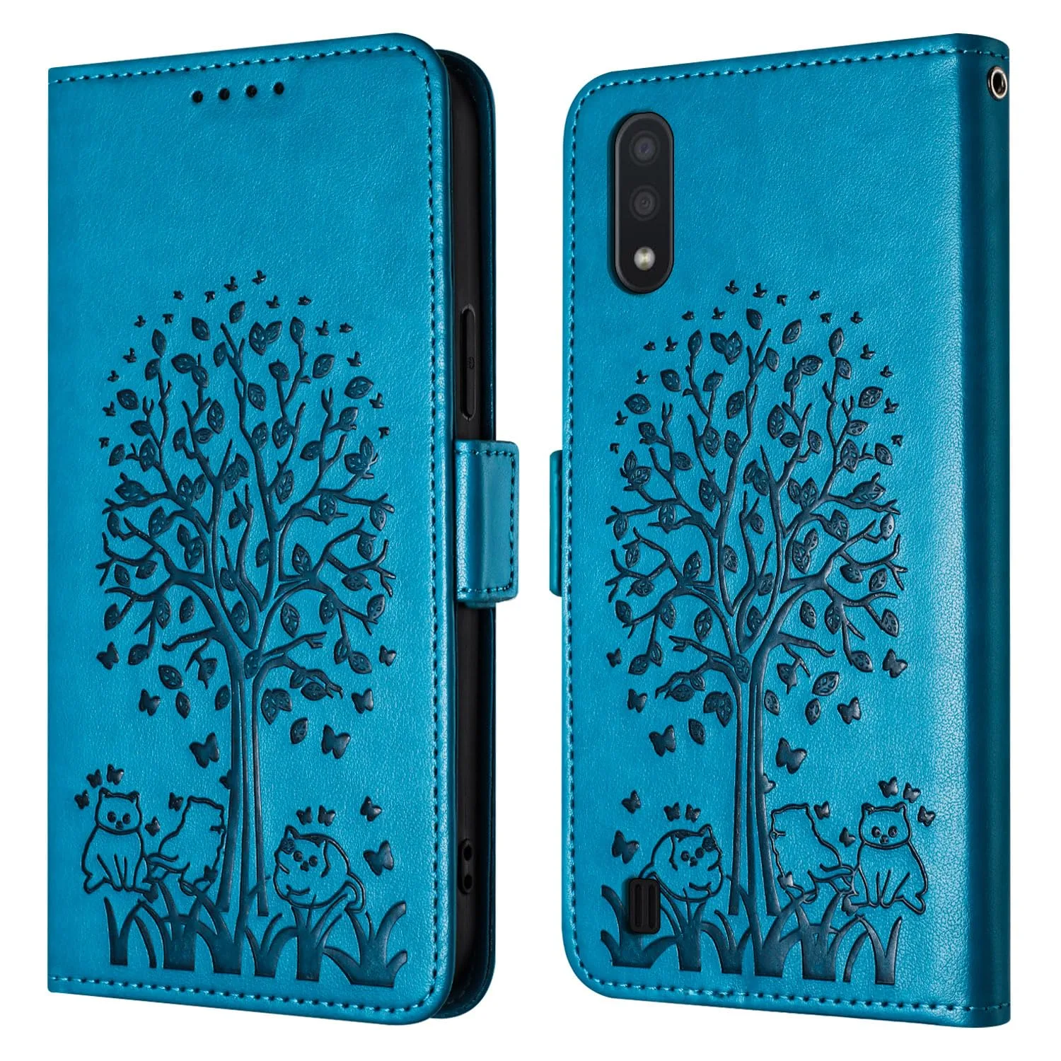 Kožené peňaženkové puzdro pre Samsung Galaxy A01 a M01