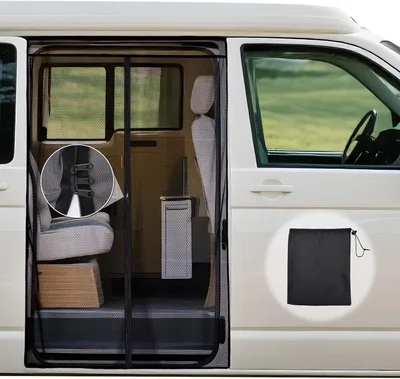 Sieť proti hmyzu na posuvné dvere ZATOOTO VW T5/T6 so zipsom