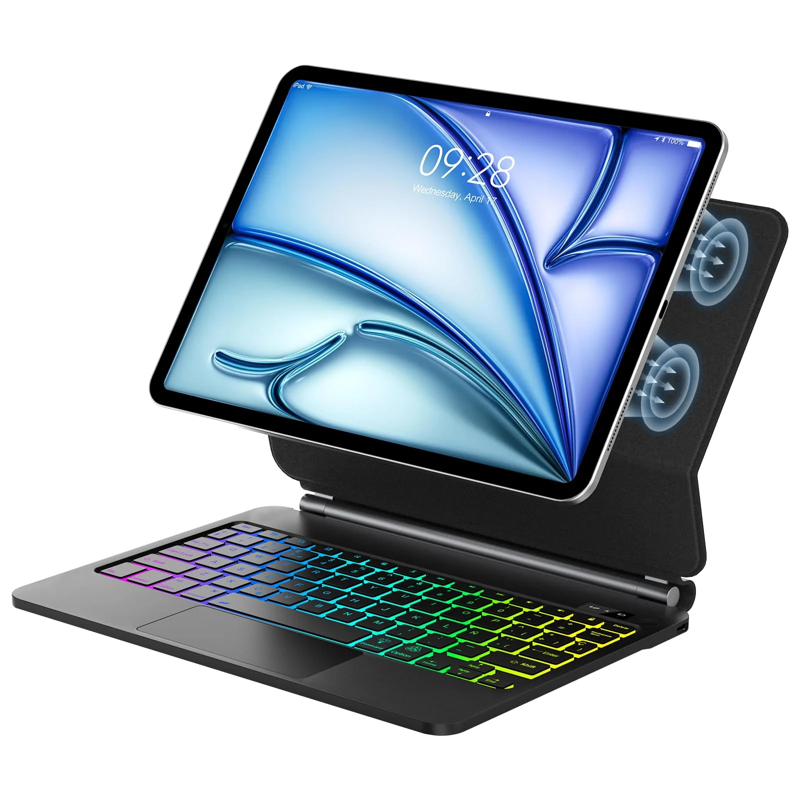 Puzdro s klávesnicou IVEOPPE pre iPad Air 11″ španielska QWERTY