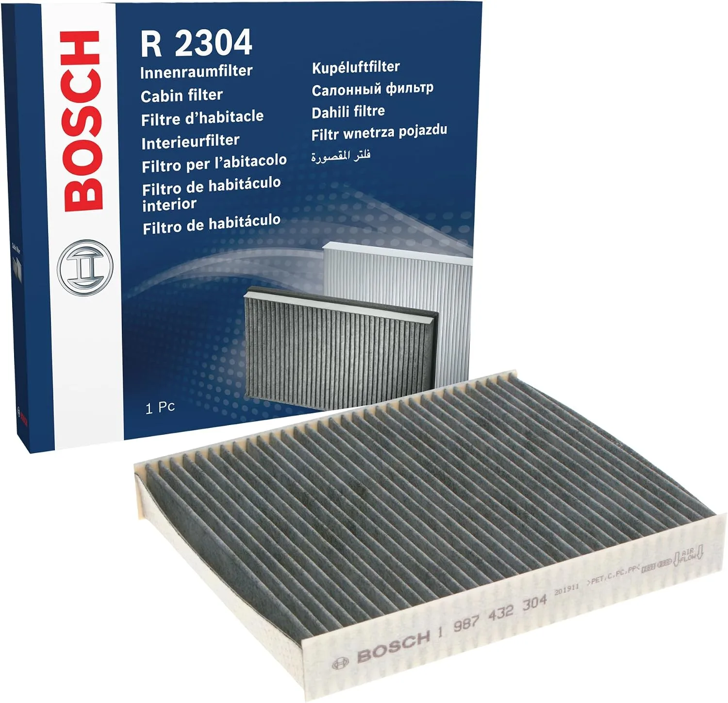 Uhlíkový kabínový filter Bosch 1987432304
