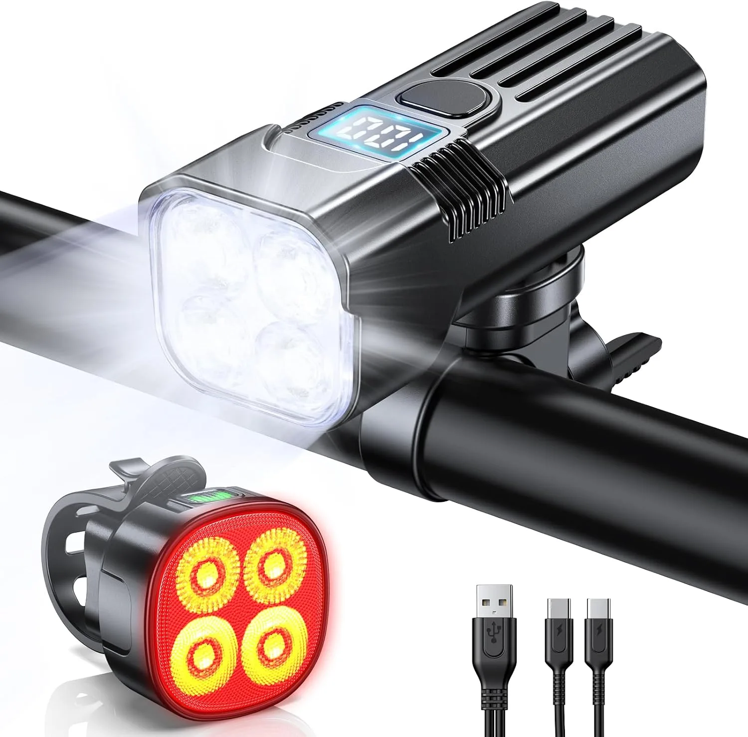 LED svetlá na bicykel Mohard GH40 predné a zadné