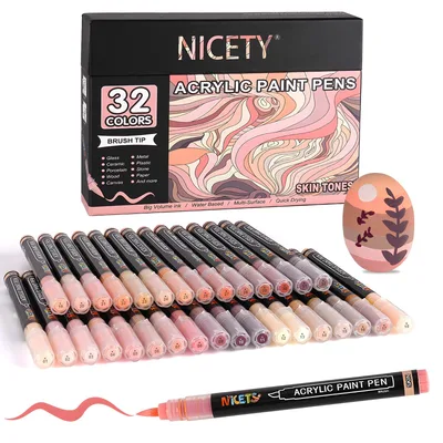 Akrylové fixky NICETY 32 pleťových odtieňov
