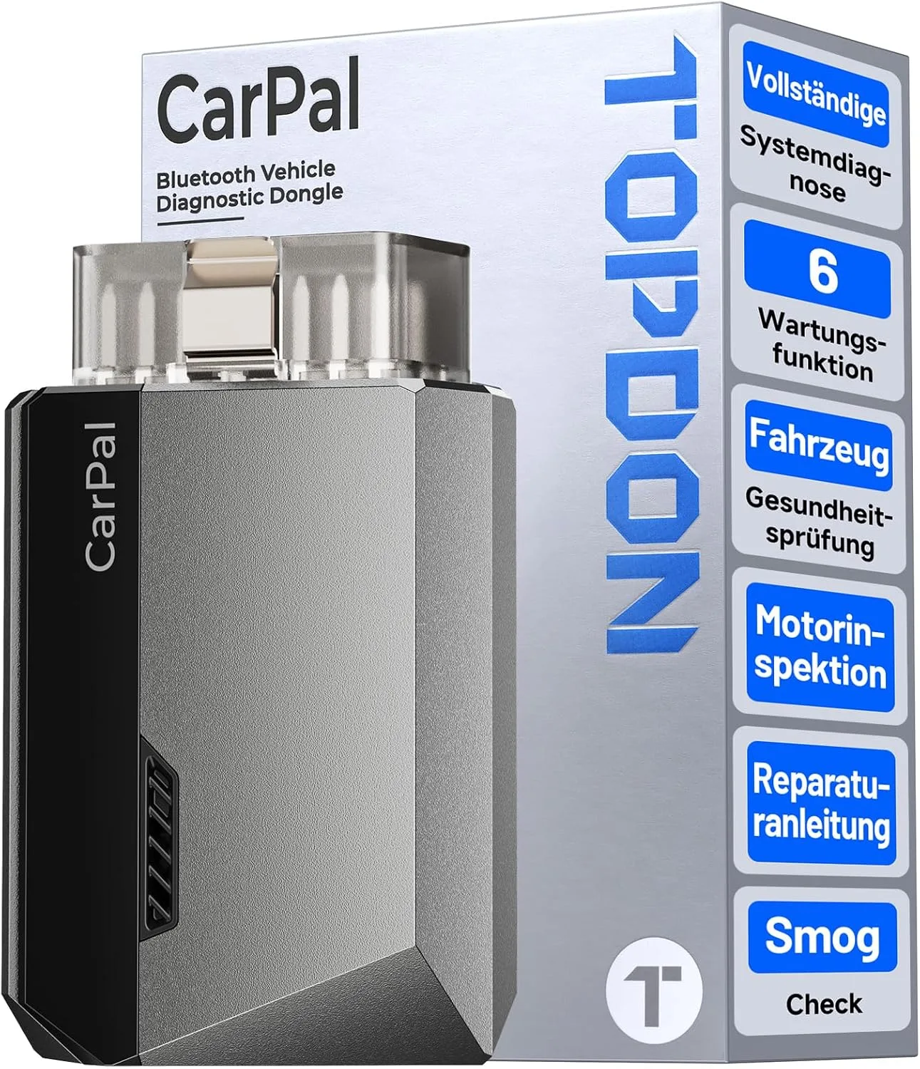 Diagnostický adaptér OBD2 Bluetooth TOPDON CarPal-A 6 resetovacích služieb