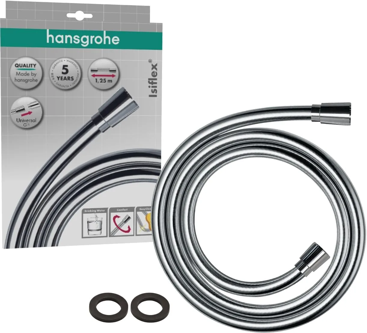 Sprchová hadica hansgrohe Isiflex 28272000 1,25 m chróm G1/2