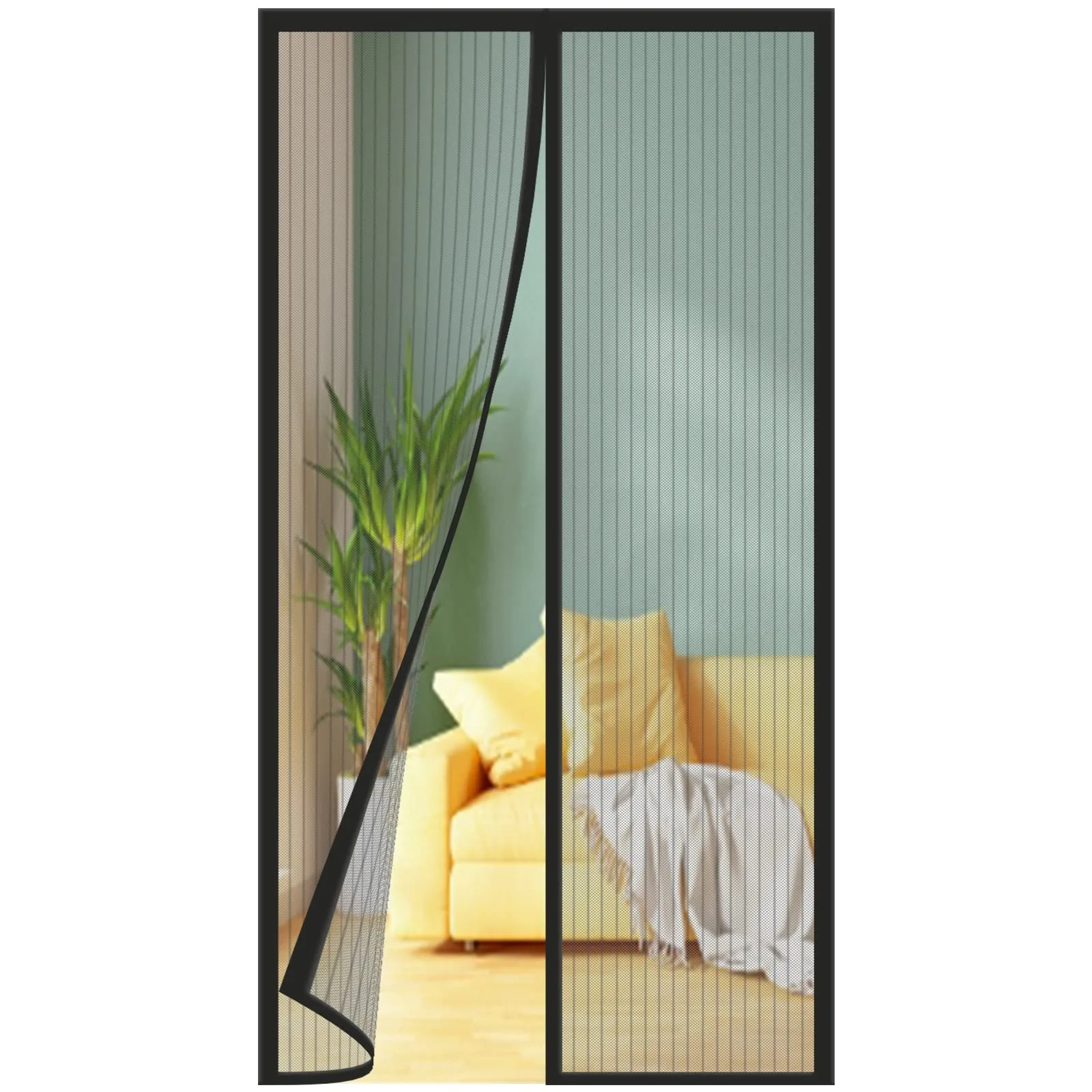 Magnetická sieť proti hmyzu na dvere WENT 60×180 cm čierna