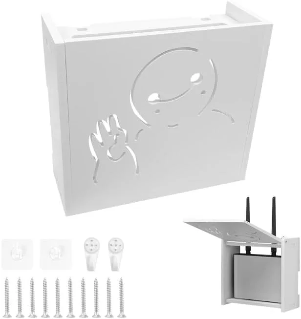 Nástenný box na router a káble 22×20×8,5cm biely