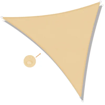 Trojuholníková tieniaca plachta SUNNY GUARD 3×3×3 m piesková