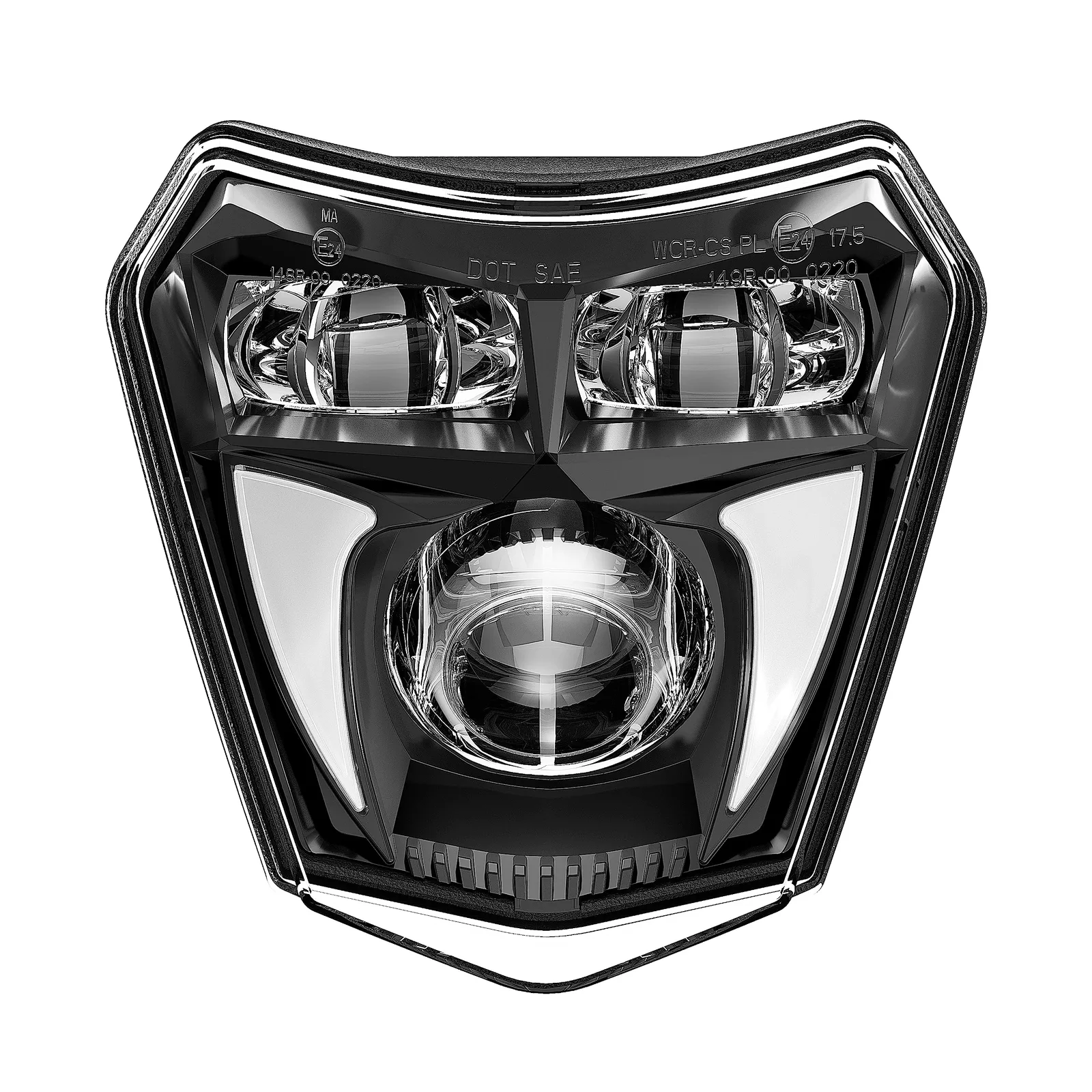 Predný LED svetlomet REALOVE na motocykel enduro 12V 65W