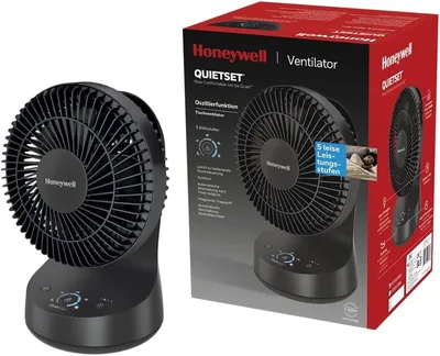 Honeywell QuietSet HTF337BE4 stolový ventilátor 5 rýchlostí čierny