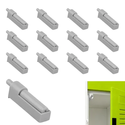 Tlmiče nábytkových dvierok HAOXYO tzq-16 push-to-open 12 ks sivé