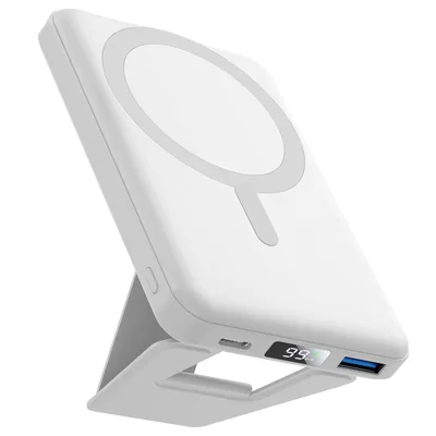 Bezdrôtová magnetická powerbanka AOGUERBE 10000 mAh MagSafe biela