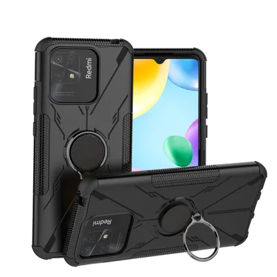 JRTAL puzdro s krúžkom pre Xiaomi Redmi 10C čierne