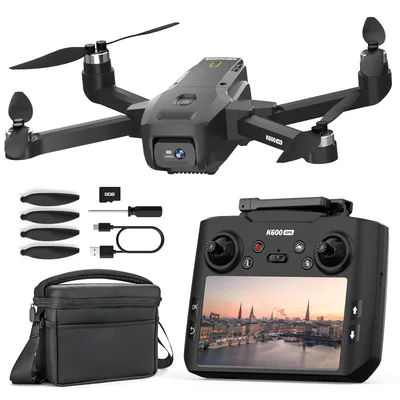 Dron suangrc K600GPS s kamerou 1080P a 4,5″ FPV displejom