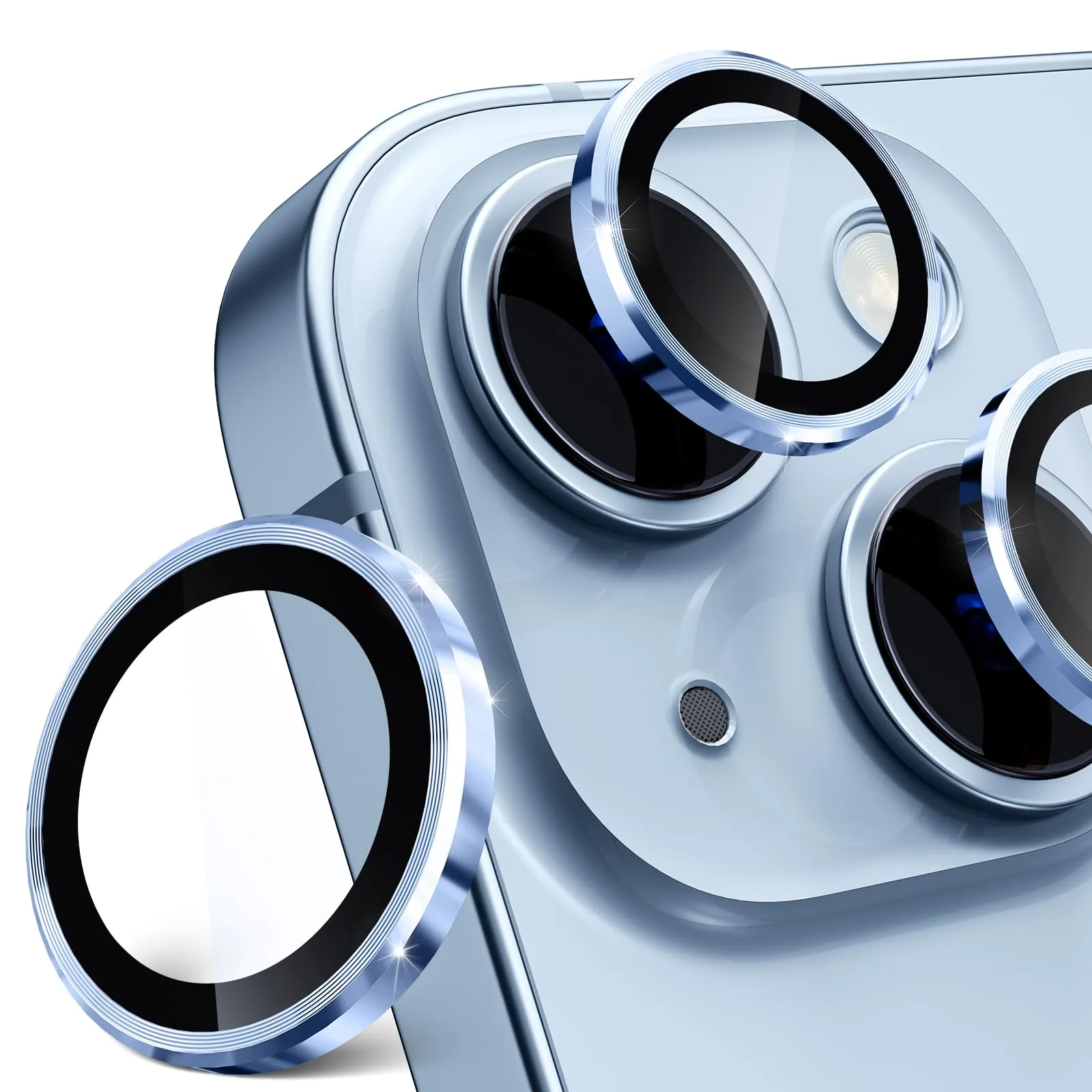 Farebné ochranné sklá na fotoaparát iPhone 15 a 15 Plus 2 ks