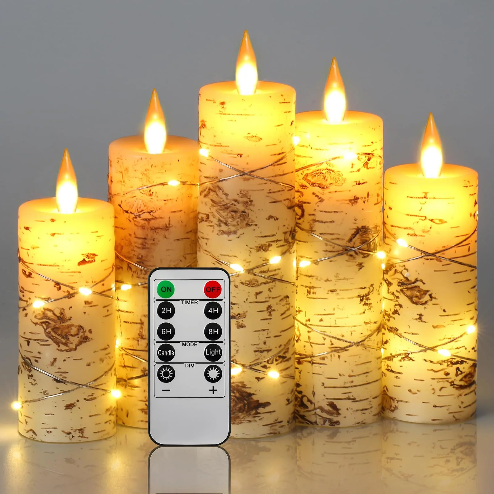 Da by LED sviečky z pravého vosku s ovládačom 5 ks