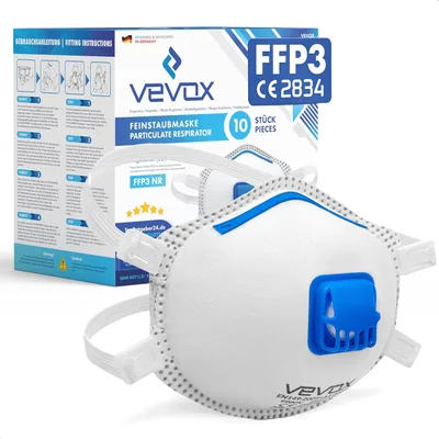 Respirátory FFP3 s ventilom VEVOX 10 ks