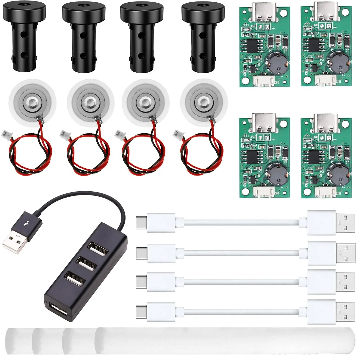 Ultrazvukové moduly na tvorbu hmly Youmile USB-C, sada 4 ks