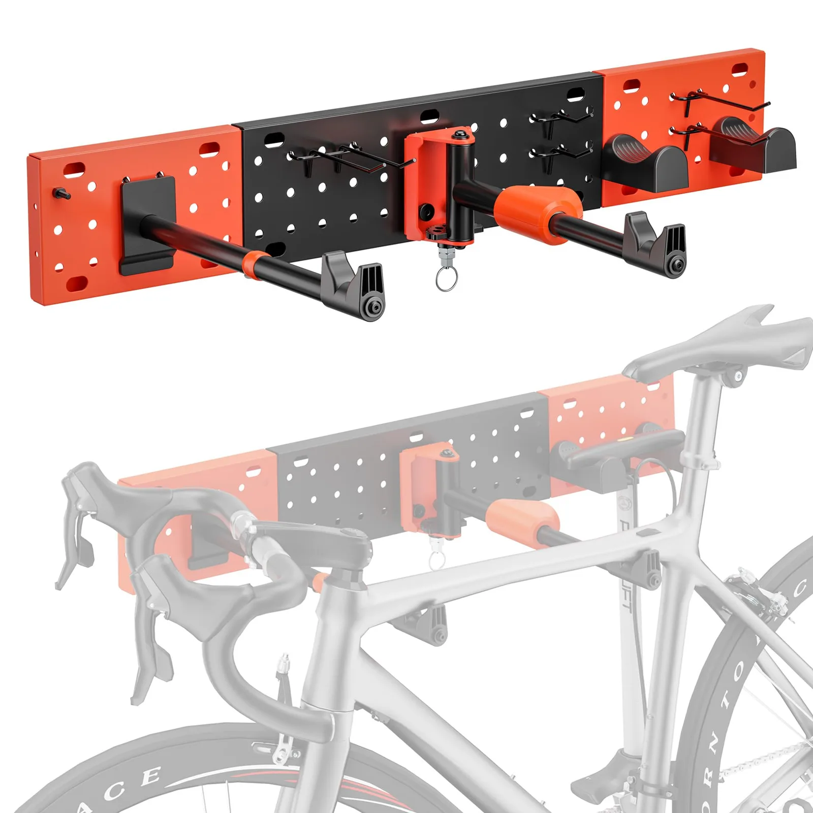 Nástenný vertikálny a horizontálny držiak bicykla 30 kg