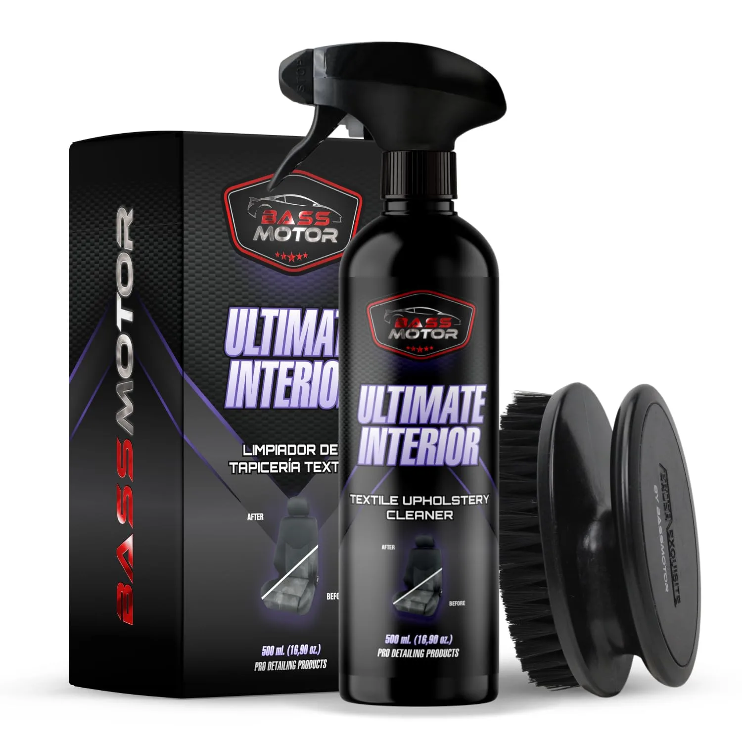 Čistič textilného čalúnenia áut Bass Motor Ultimate Interior UI 500 ml+kefa
