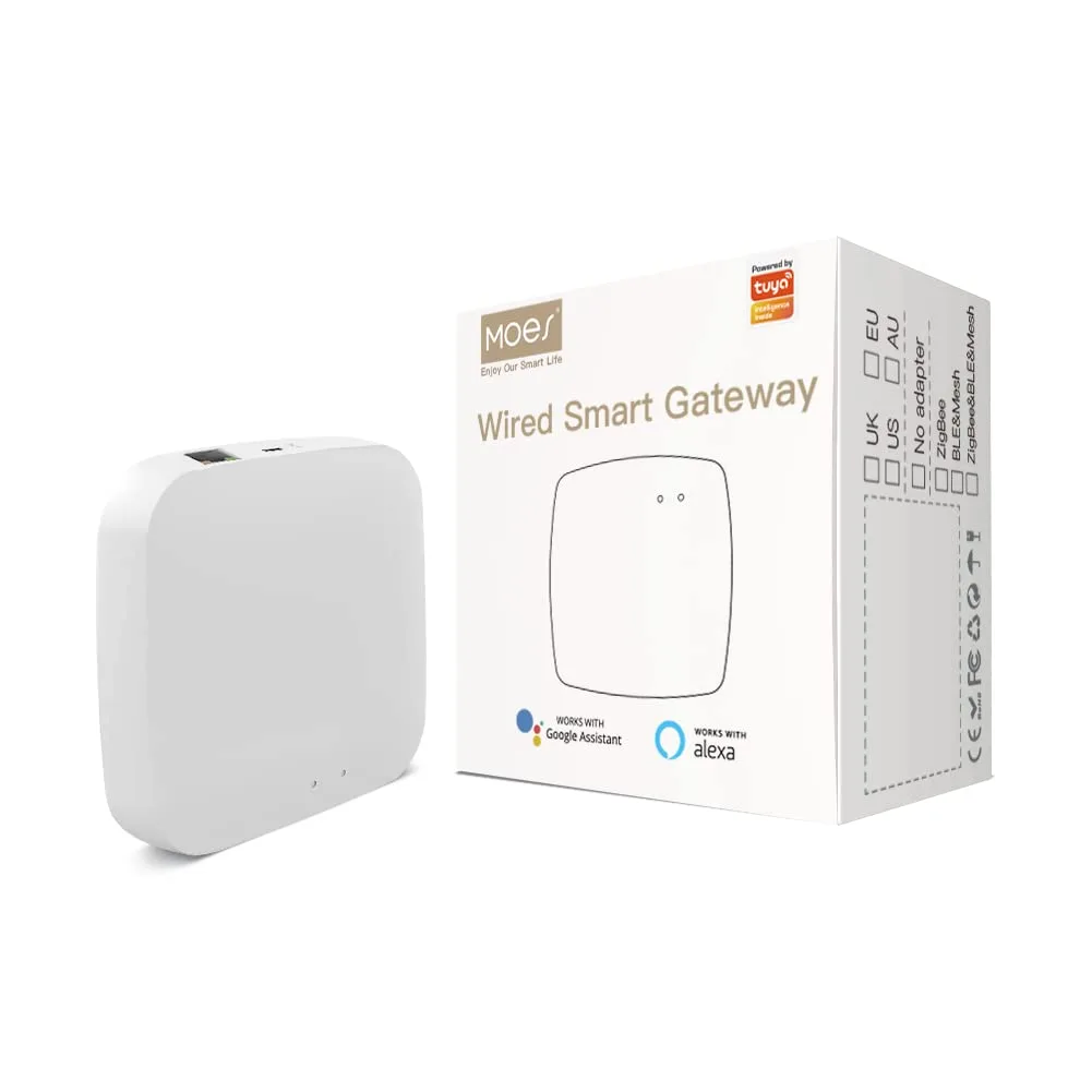 Káblová brána MOES ZHUB-MS Tuya ZigBee 3.0 RJ45