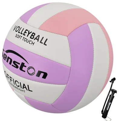 Volejbalová lopta Senston veľkosť 5 s pumpou fialová
