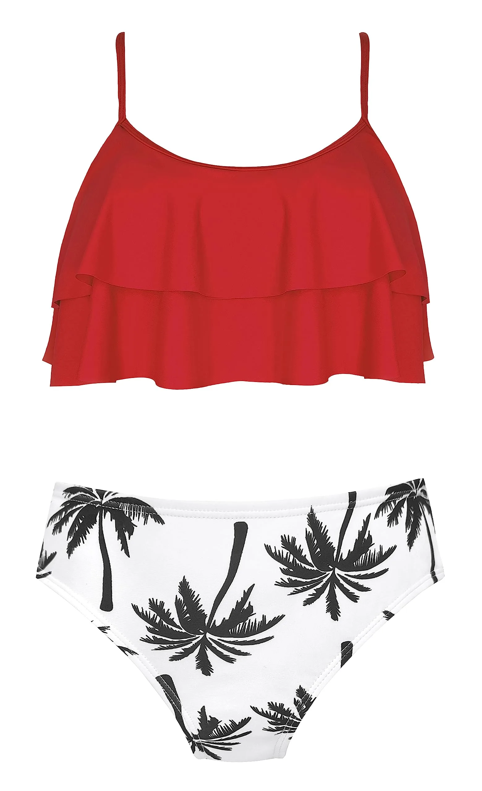Bikiny pre matku a dcéru červené 8–10 rokov