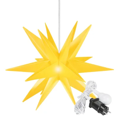 OVILUM 3D LED hviezda 100 cm 18 cípov žltá