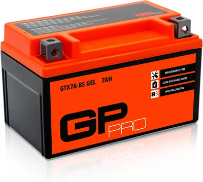 Gélová motocyklová batéria GP-PRO GTX7A-BS 12 V 7 Ah