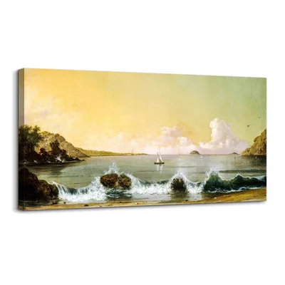 Vintage obraz na plátne krajina hyidecorart – 73 × 146 cm