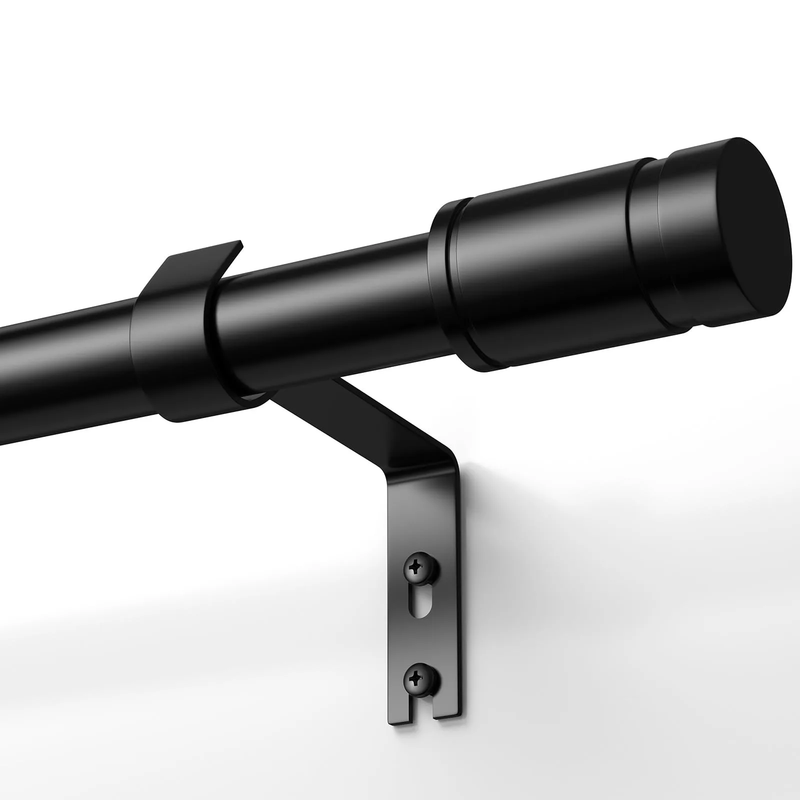 Nastaviteľná záclonová tyč TRAROD 76–228 cm 16 mm čierna