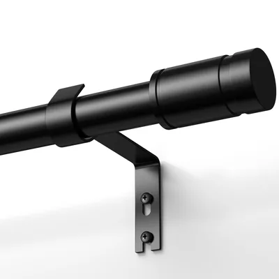 Nastaviteľná záclonová tyč TRAROD 76–228 cm 16 mm čierna