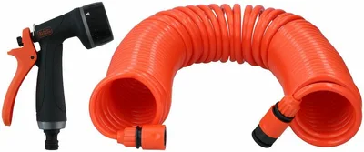 Špirálová záhradná hadica s pištoľou BLACK+DECKER 15 m