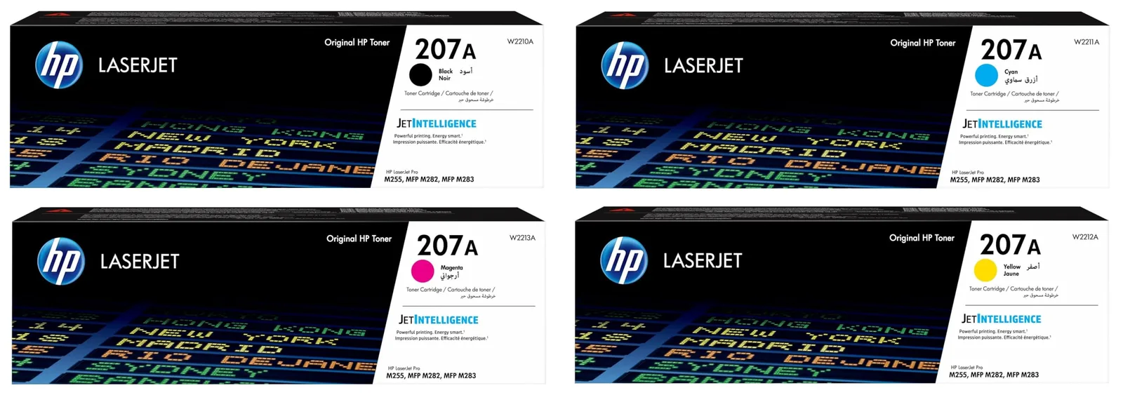 HP 207A originálne tonery W2210A–W2213A CMYK 4 ks