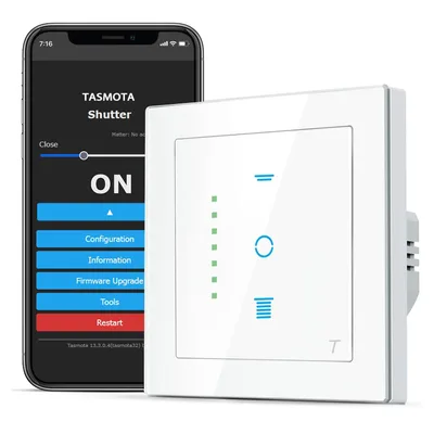 SMARTERCURRY TASMOTA WiFi vypínač roliet ESP32