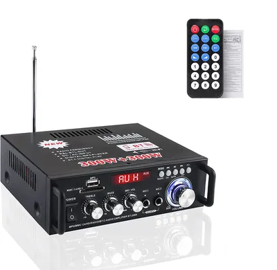 Stereo zosilňovač AWKAQUN 298A Bluetooth 5.0 USB SD FM