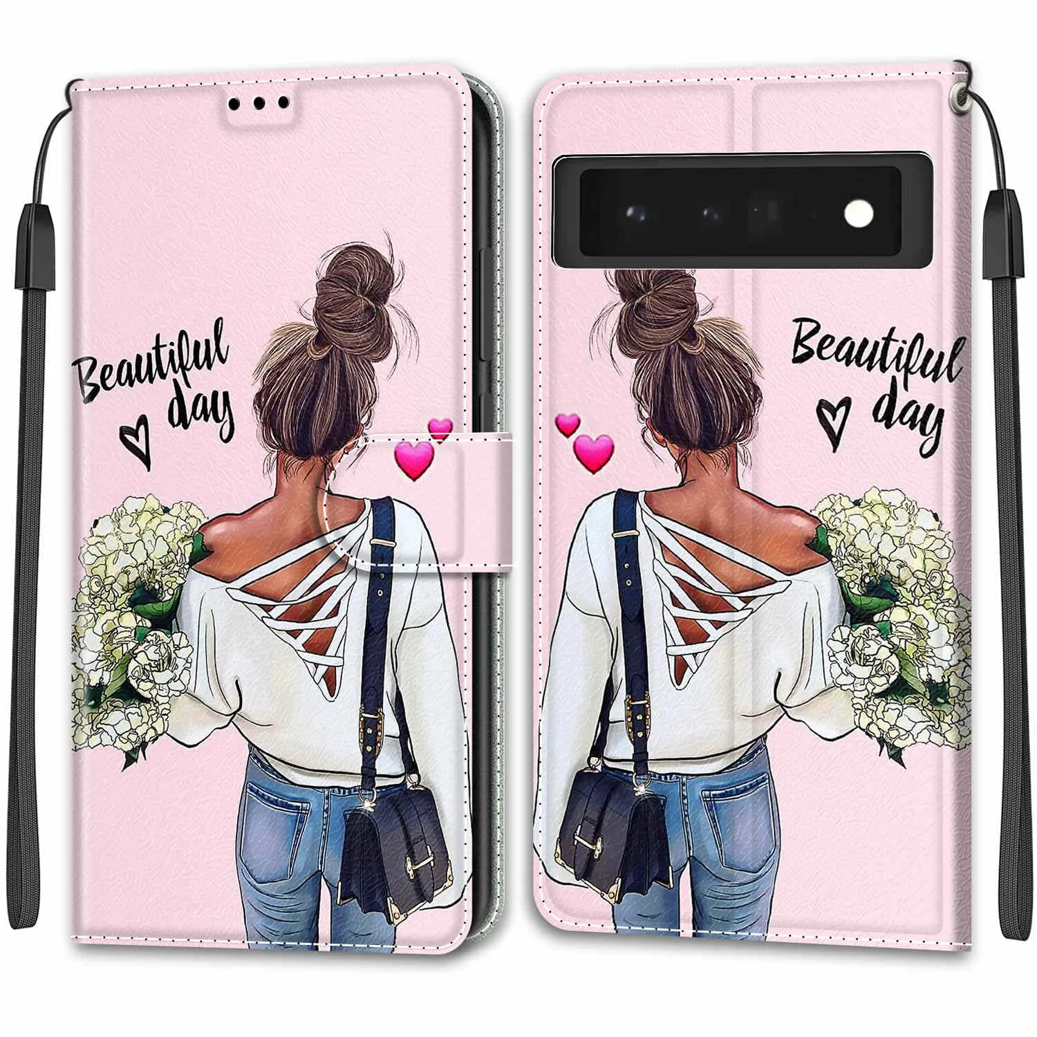 Feyten dievčenské peňaženkové puzdro pre Google Pixel 6 Pro